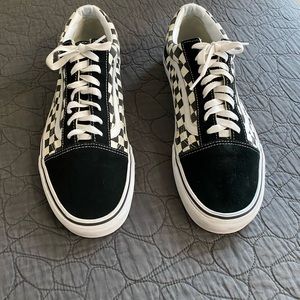 Vans black checker old skool sneakers size 13